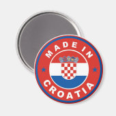 Aimant produit fabriqué en croatie drapeau pays étiquette (Recto/Verso)