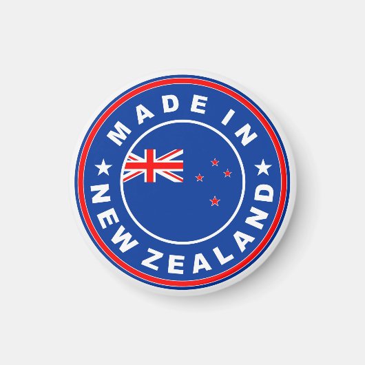 Aimant produit fabriqué en nouvelle-zélande étiquette de (Devant)