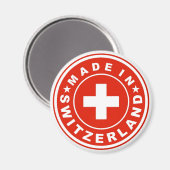 Aimant produit pays pavillon étiquette suisse suisse suis (Recto/Verso)