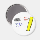 Aimant Produits amusants "You Rock, You Rule" (Recto/Verso)