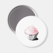 Aimant Produits modèles de cupcake vectoriel rose (Recto/Verso)