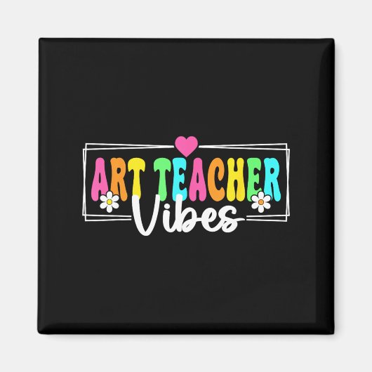 Aimant Prof de ART Vibes Retour à l'école Enseignants Élè (Devant)