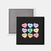 Aimant Prof de maths bonbons coeurs Saint Valentin Algèbr (Recto/Verso)