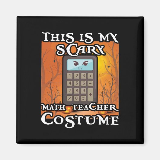 Aimant Prof de maths de l'école drôle c'est mon Halloween (Devant)