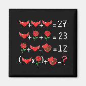 Aimant Prof de maths drôle 67 Saint-Valentin Prof de math (Devant)