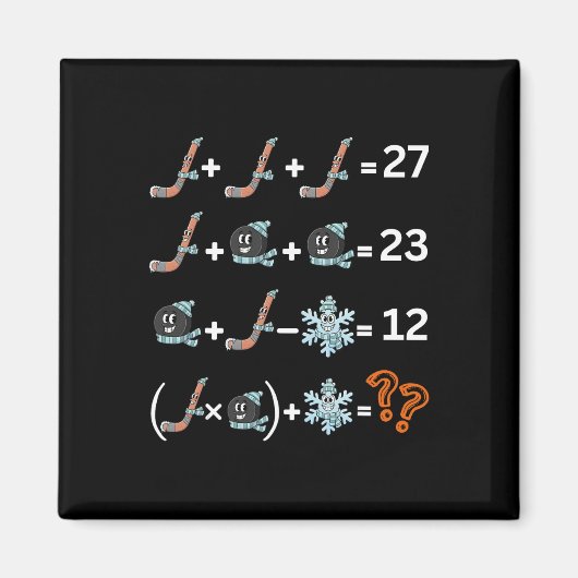 Aimant Prof de maths drôle numéro 67 Hockey Drip Meme (Devant)
