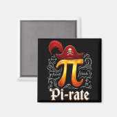 Aimant Prof de maths élève en sciences Pirate de Pi Drôle (Recto/Verso)