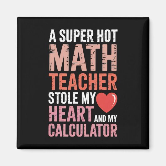 Aimant Prof de maths Saint-Valentin Équation cardiaque Al (Devant)