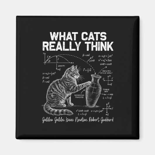 Aimant Prof de physique chat scientifique drôle ce que le (Devant)