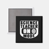 Aimant Prof de science drôle en mode activé avec atome (Recto/Verso)