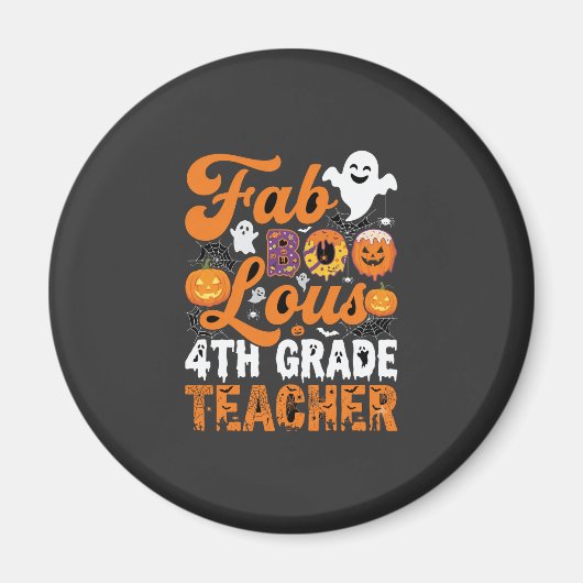 Aimant Prof enseignant de 4e année Halloween Fab-BOO-Lous (Devant)