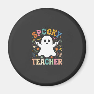 Aimant Prof Enseignant Fantôme Mignon Halloween Design_1