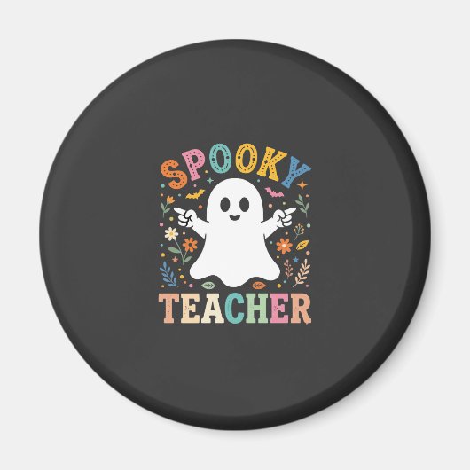 Aimant Prof Enseignant Fantôme Mignon Halloween Design_1 (Devant)