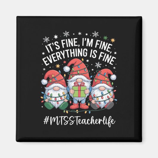 Aimant Prof Gnome Mtss Tout Va Bien Drôle Noël (Devant)