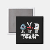 Aimant Prof Rock Paper Scissors Enseignant Rien Ne Bat (Recto/Verso)