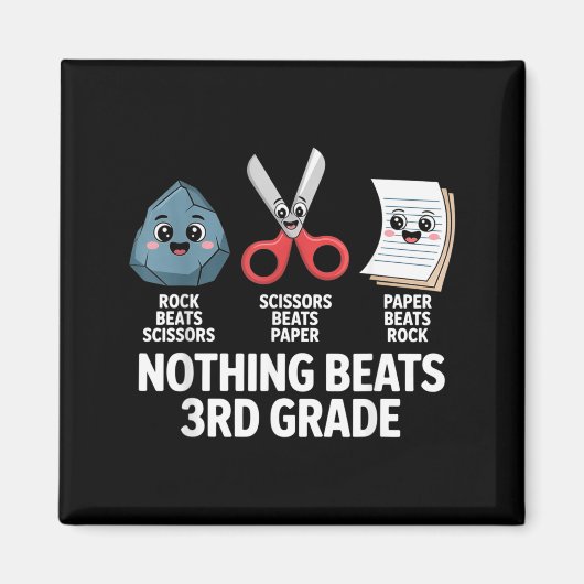 Aimant Prof Rock Paper Scissors Enseignant Rien Ne Bat (Devant)