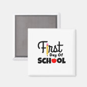 Aimant Professeur Cadeaux | Premier Jour D'École (Recto/Verso)
