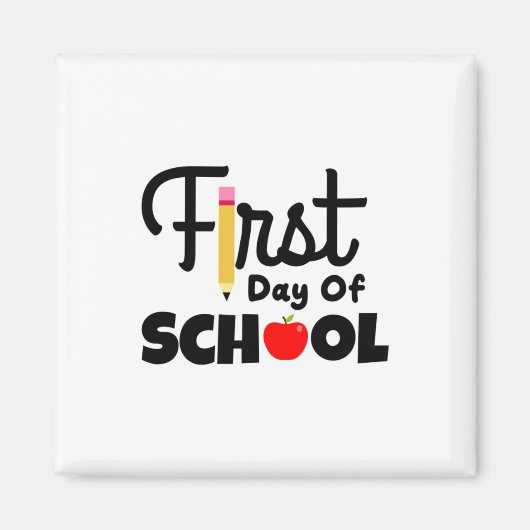 Aimant Professeur Cadeaux | Premier Jour D'École (Devant)