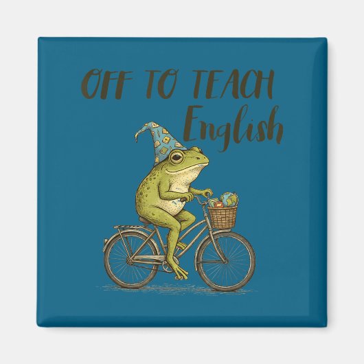 Aimant Professeur d'anglais Grenouille Drôle Enseignement (Devant)