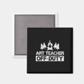 Aimant Professeur d'art hors service Cadeau drôle d'artis (Recto/Verso)