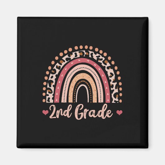 Aimant Professeur de 2e année s'amuser Rainbow Lover Reto (Devant)