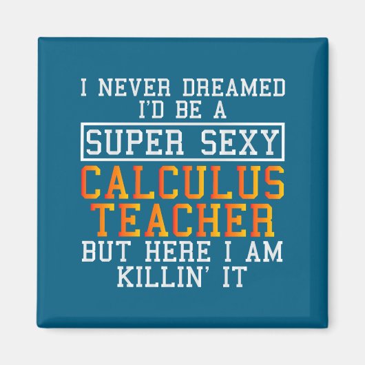 Aimant Professeur de calcul drôle professeur de mathémati (Devant)