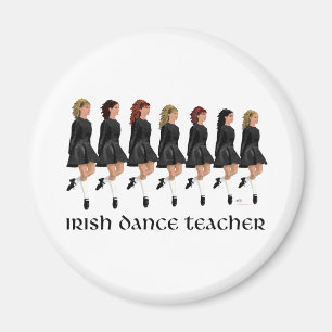 Aimant Professeur de danse step Irlandaise - Ligne Noire