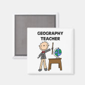 Aimant Professeur de géographie (Recto/Verso)