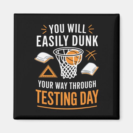 Aimant Professeur de jour de test drôle Sketll Dunk Jour (Devant)