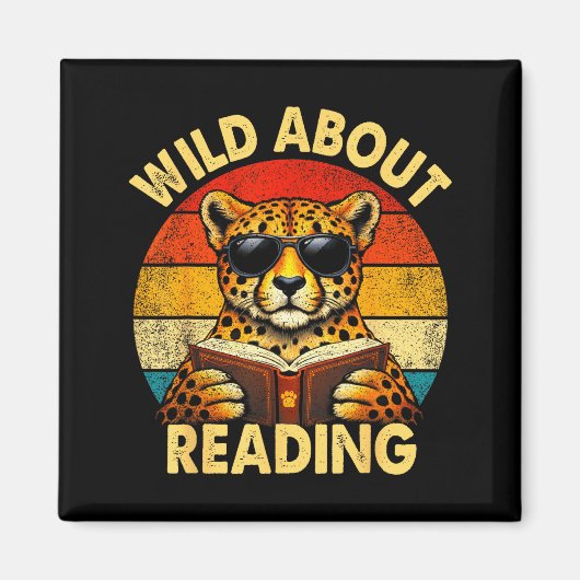 Aimant Professeur de lecture enfants garçons guépard amat (Devant)