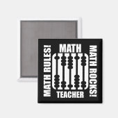 Aimant Professeur de mathématiques cool (Recto/Verso)