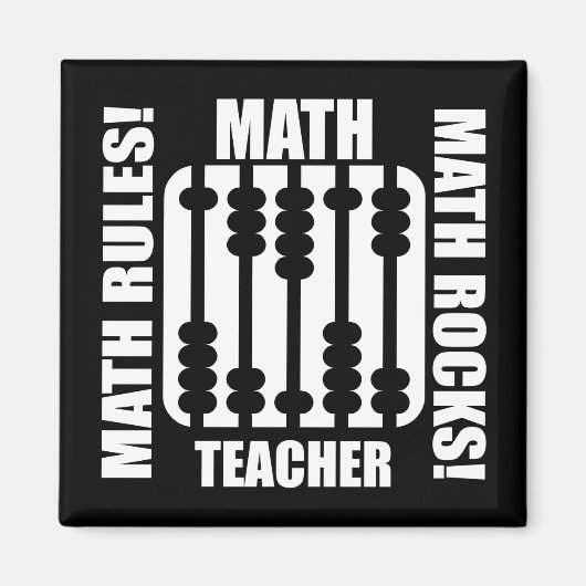 Aimant Professeur de mathématiques cool (Devant)