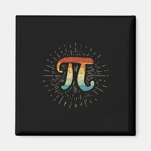 Aimant Professeur de mathématiques Cute Pi (Devant)