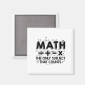 Aimant Professeur de mathématiques | Mathématiques Cadeau (Recto/Verso)
