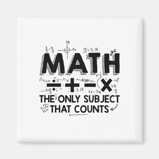 Aimant Professeur de mathématiques | Mathématiques Cadeau (Devant)
