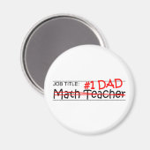 Aimant Professeur de mathématiques pour papa (Recto/Verso)