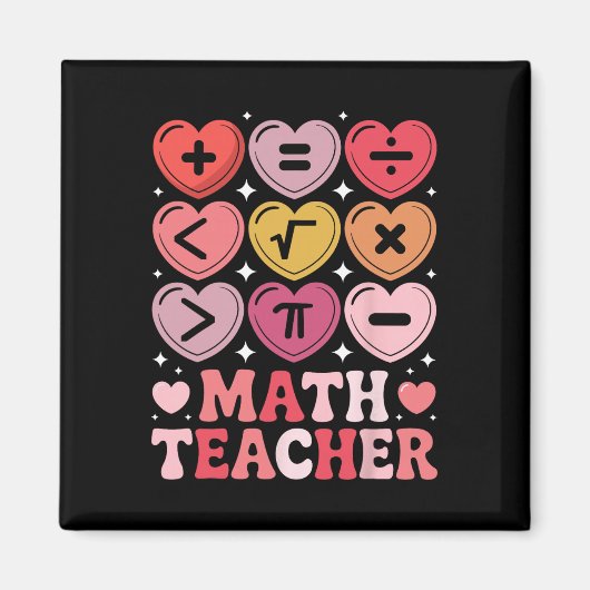 Aimant Professeur de mathématiques Symbole d'opération ma (Devant)