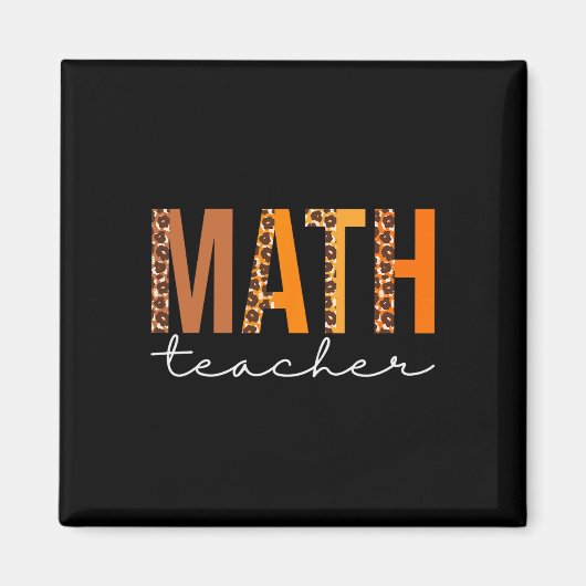 Aimant Professeur de maths Leopard Squad mignonne Automne (Devant)
