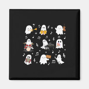 Aimant Professeur de musique d'Halloween fantôme jouant d