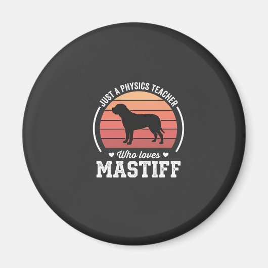 Aimant Professeur de physique Mastiff amateur de chiens (Devant)