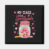 Aimant Professeur de pot à bonbons de la Saint-Valentin (Devant)