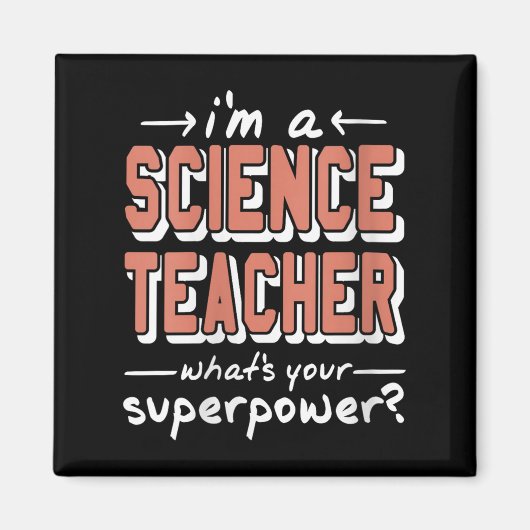 Aimant Professeur de sciences femmes Superwer Funky Nerd (Devant)