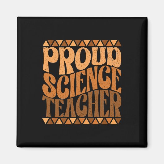 Aimant Professeur de sciences fier du Mois de l'histoire  (Devant)