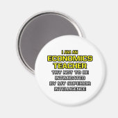 Aimant Professeur d'économie...Intelligence supérieure (Recto/Verso)