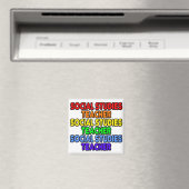 Aimant Professeur d'études sociales Rainbow (In Situ (Lave-vaisselle))
