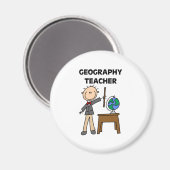 Aimant Professeur en géographie (Recto/Verso)