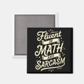 Aimant Professeur Fluent En Math Et Sarcasme Professeur - (Recto/Verso)