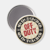 Aimant Professeur hors service de mathématiques (Recto/Verso)