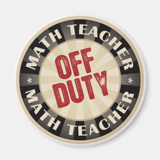 Aimant Professeur hors service de mathématiques (Devant)