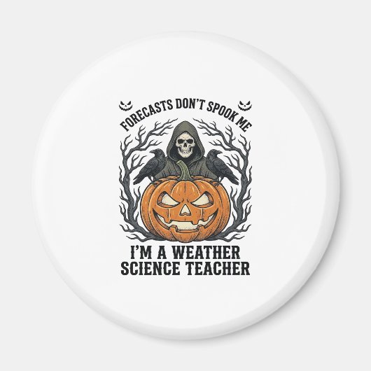 Aimant Professeur Météo Halloween Épouvantable Faucheur C (Devant)